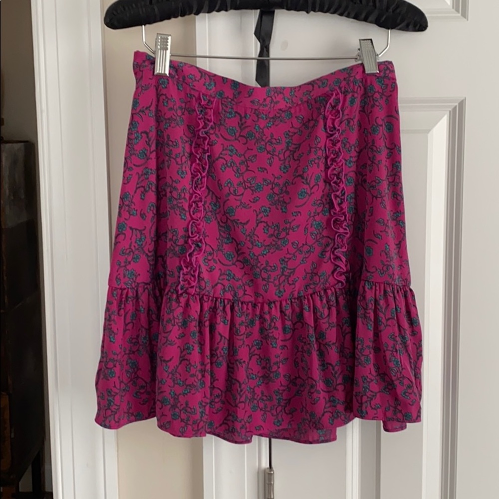 The Fifth Label Fuschia Ruffle Floral Skirt 6